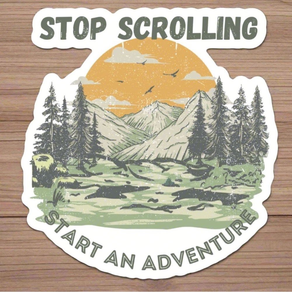 HONEY‎ AND ROSES Vinyl Sticker, “Stop Scrolling” Weatherproof, 3”, New Design! - Picture 5 of 10